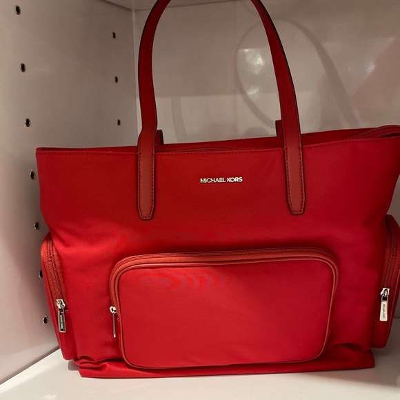 Michael Kors Bold Red Tote - Picture 1 of 7